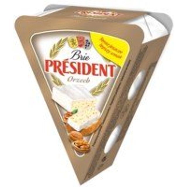 Сыр Бри PRESIDENT с орехами, 32% жира, 125 г