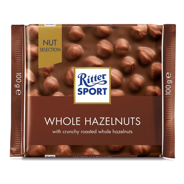 Pieninis šokoladas su neskaldytais riešutais RITTER SPORT, 100 g