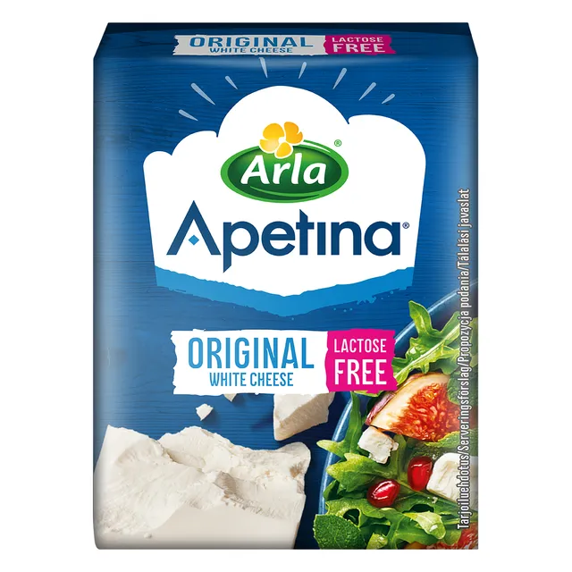 Baltasis sūris be laktozės APETINA, 200 g