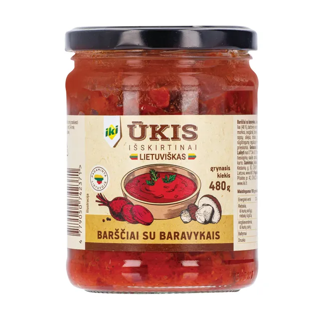 Ukrainietiški barščiai su grybais IKI ŪKIS, 480 g