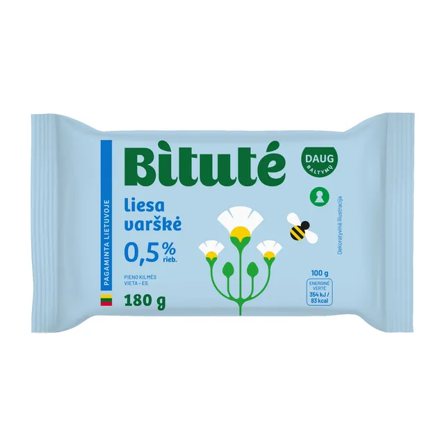 Liesa varškė 0,5% rieb. IKI/BITUTĖ, 180 g