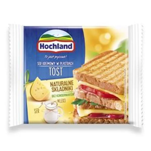 Lydytas sūris riekelėmis HOCHLAND TOAST, 130 g  