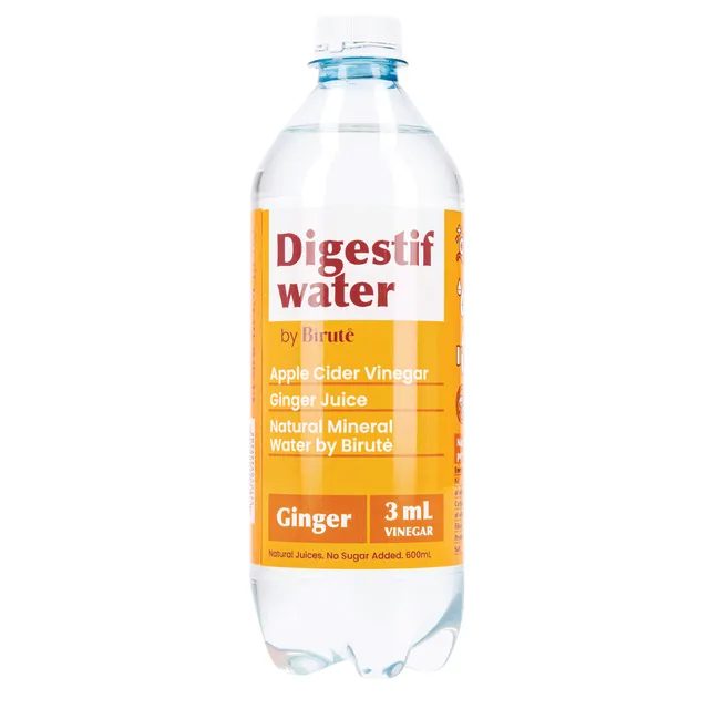 Funkcinis gaivusis gėrimas su imbieru DIGESTIF WATER BY BIRUTĖ, 600 ml