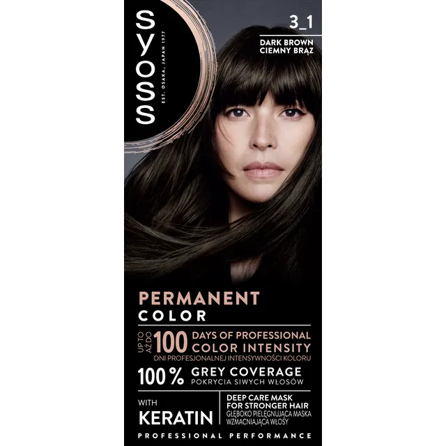 Coloring hair cream SYOSS COLOR No. 3-1