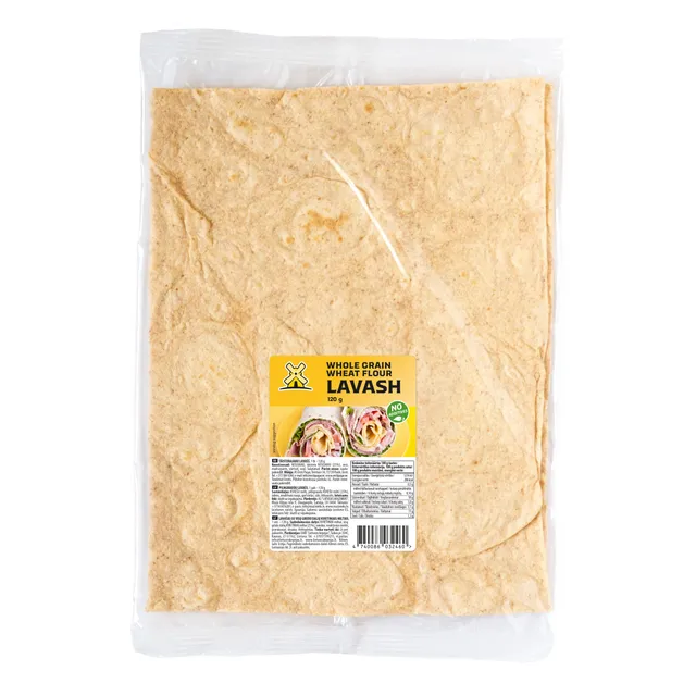 Lavašas su visų grūdo dalių kvietiniais miltais, 120 g