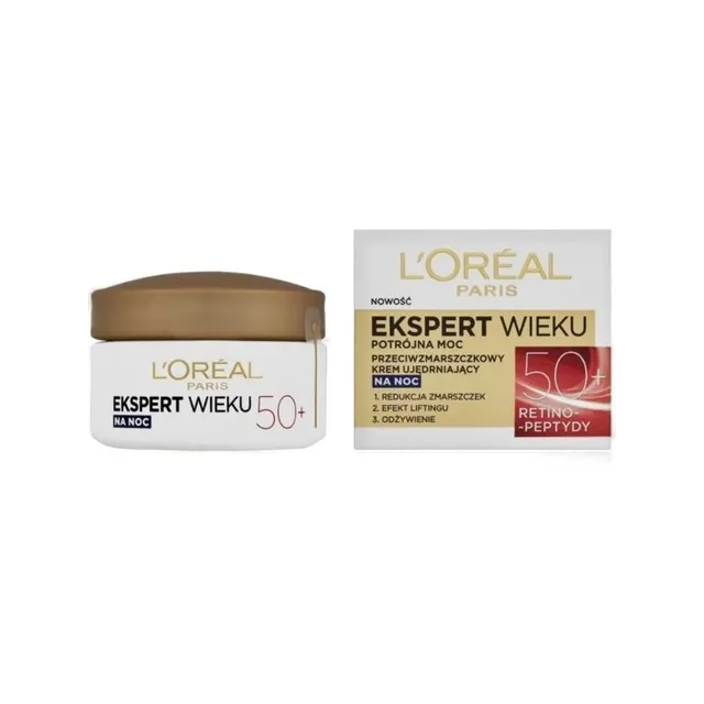 Naktinis kremas L'OREAL PARIS AGE EXPERT 50+, 50 ml