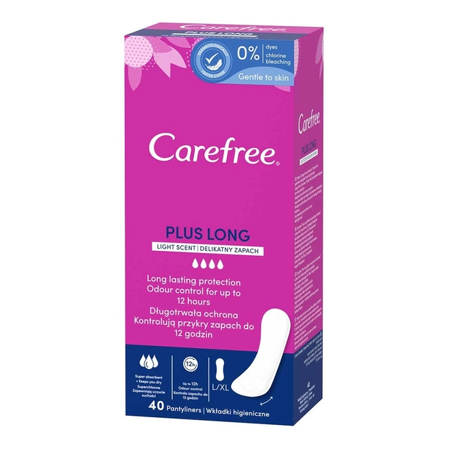 Higieniniai įklotai CAREFREE PLUS LONG, 40 vnt.