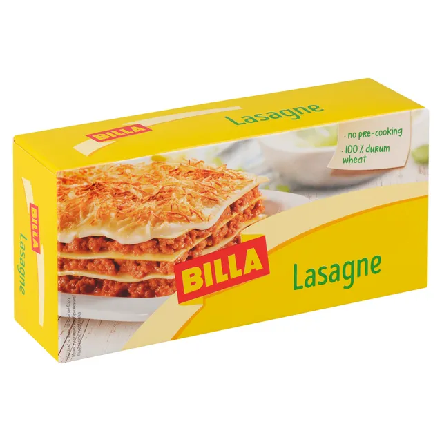 Lazanijos lakštai be kiaušinių BILLA, 500 g