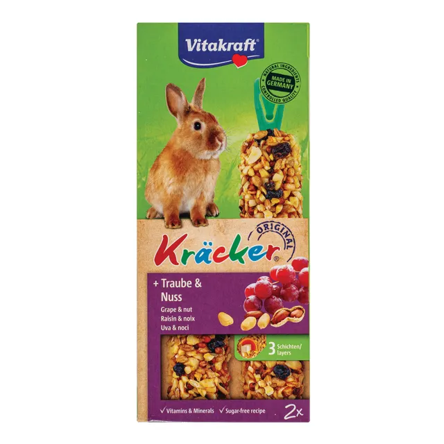 Triušių gardėsiai su riešutais VITAKRAFT KRACKER, 2 vnt.