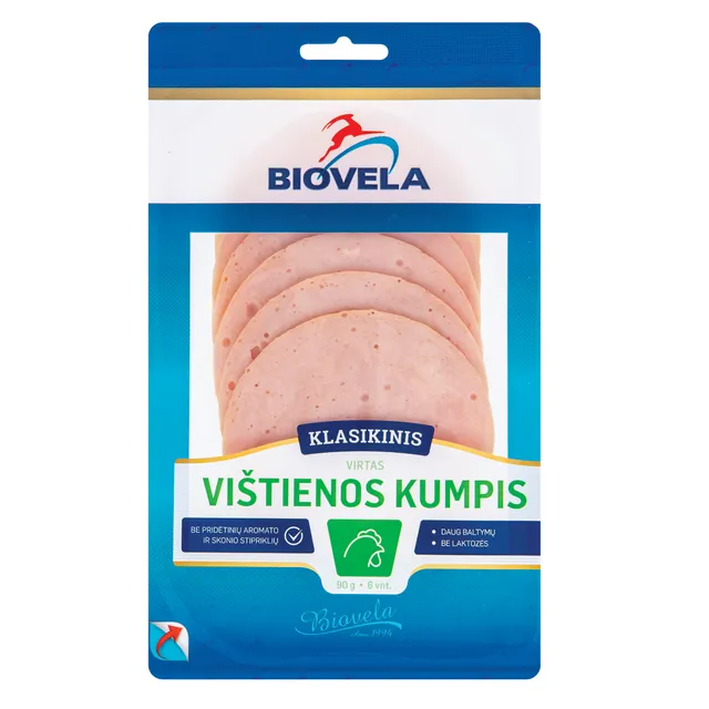 Virtas vištienos kumpis KLASIKINIS, 90 g (I r.)
