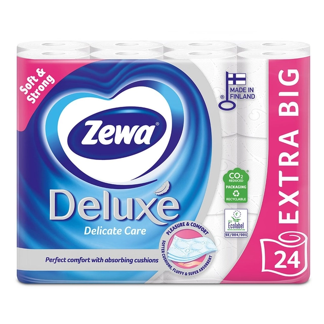 Tualetinis popierius ZEWA DELUXE WHITE 3SL, 24 vnt.