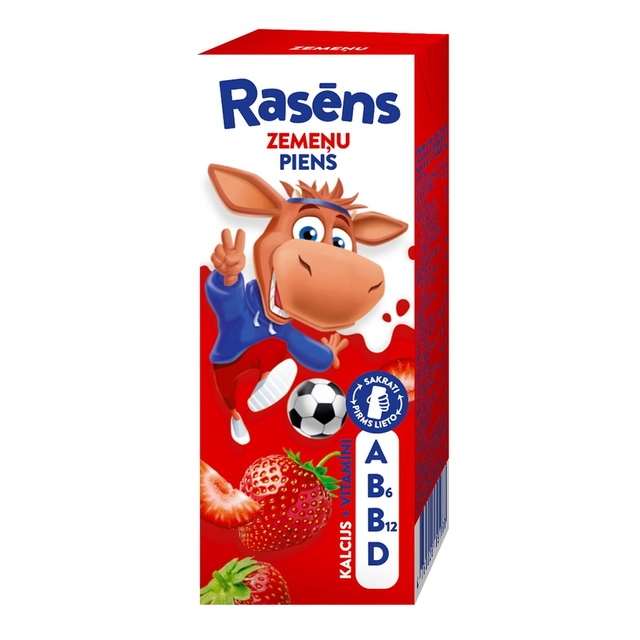 Strawberry Flavored Milk Drink with Vitamins RASENS, 200 ml
