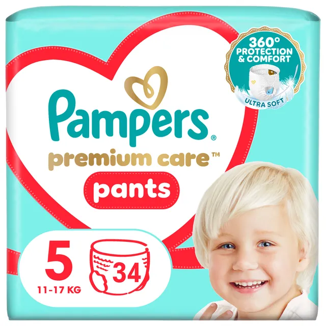 Sauskelnės-kelnaitės PAMPERS PREMIUM PANTS 5 dydis, 34 vnt.