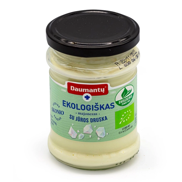 Majonezas su jūros druska 66% rieb. DAUMANTŲ EKOLOGIŠKAS, 230 g