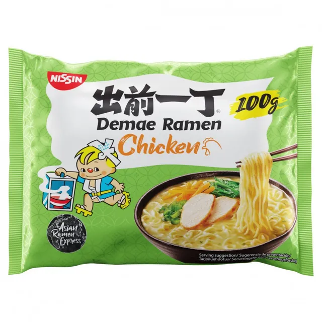 Быстро готовящиеся лапша со вкусом курицы NISSIN DAMAE, 100 г