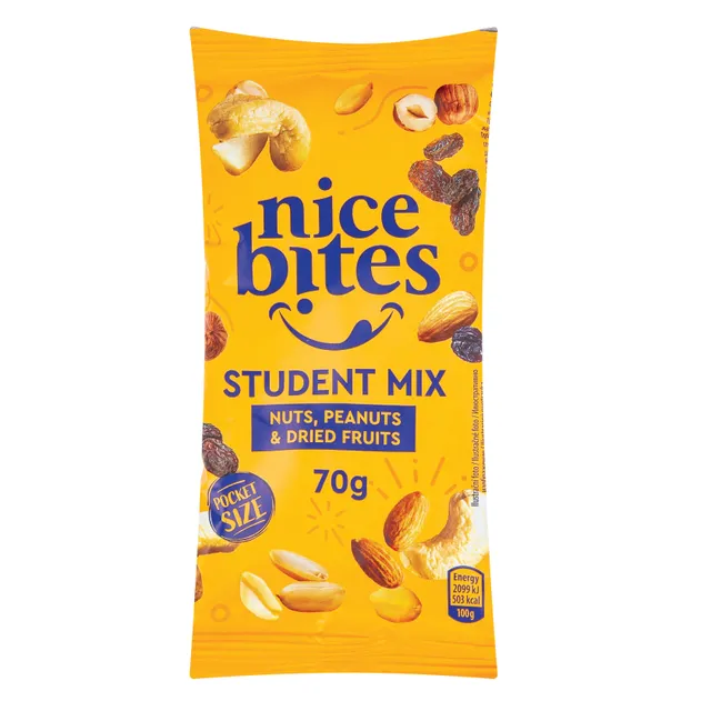 Studentų mišinys NICE BITES, 70 g