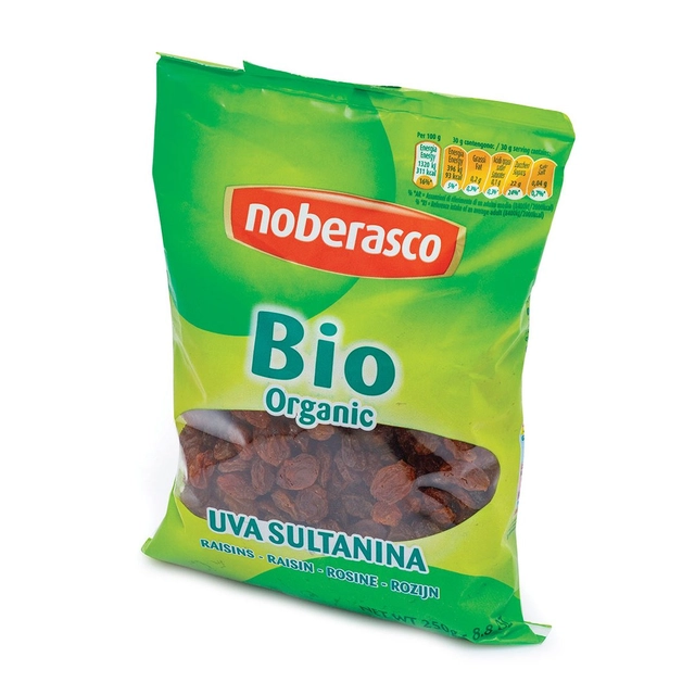 Органический сушеный изюм без косточек NOBERASCO, 250 г