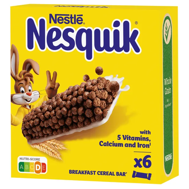 Dribsnių batonėlis NESQUIK, 6 x 25 g