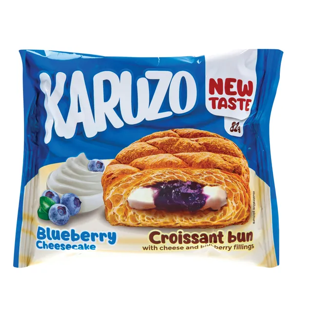 Pie with cheese and blueberry filling KARUZO, 82 g