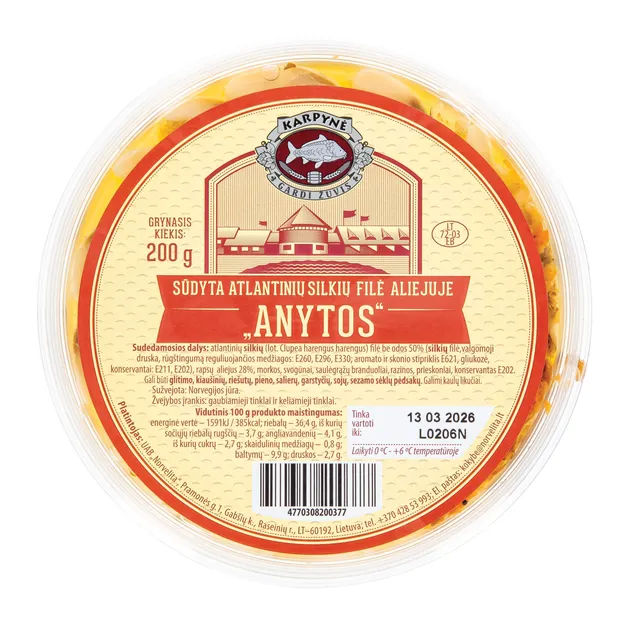 Silkių filė aliejuje ANYTOS, 200 g
