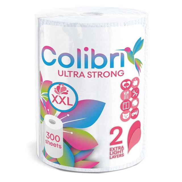 Popierinis rankšluostis COLIBRI XXL (2 sluoksnių), 1 vnt.