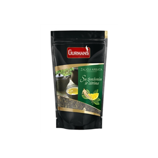 Biri žalioji arbata su ženšeniu ir citrinomis GURMAN'S, 90 g