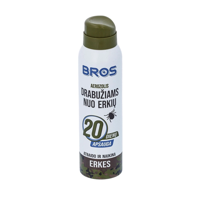 Aerozolis drabužiams nuo erkių BROS, 90 ml
