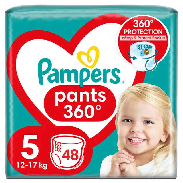 Sauskelnės-kelnaitės PAMPERS PANTS 5 (12-17 kg), 48 vnt.