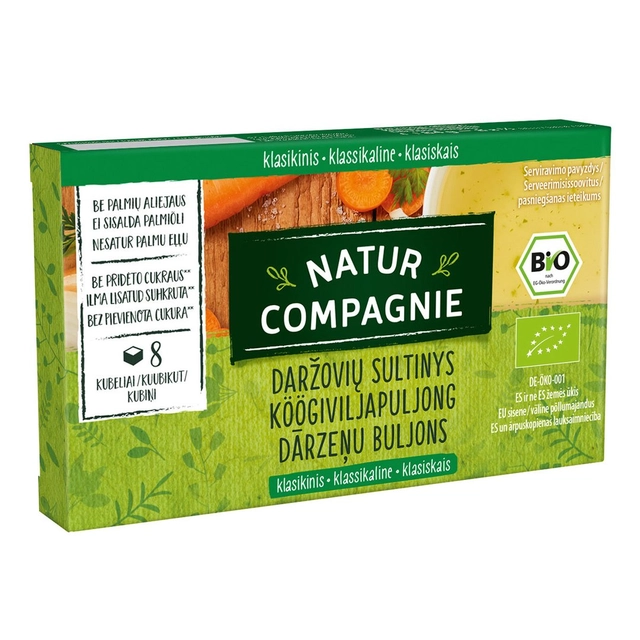 Ekologiškas daržovių sultinys NATUR COMPAGNIE, 84 g (8 kubeliai)