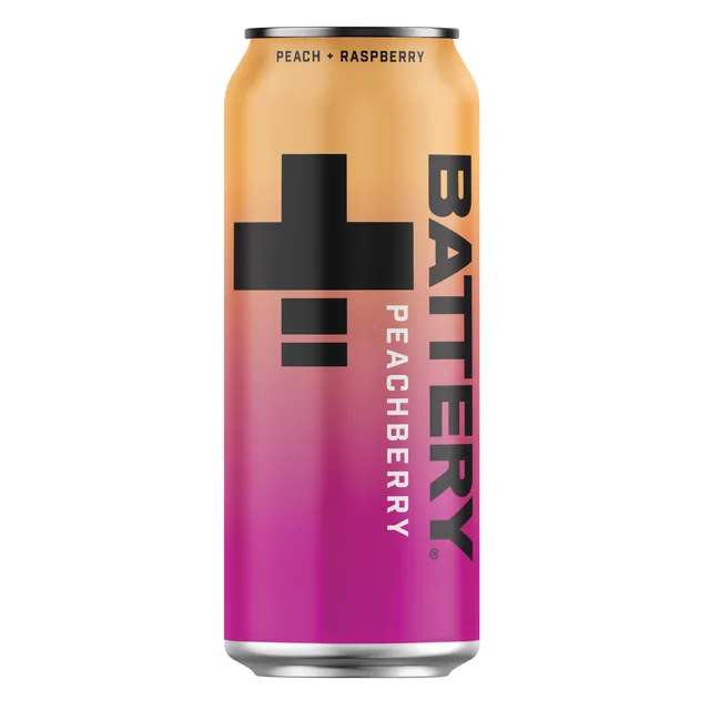 Energinis gėrimas BATTERY PEACH RASPBERRY, 500 ml