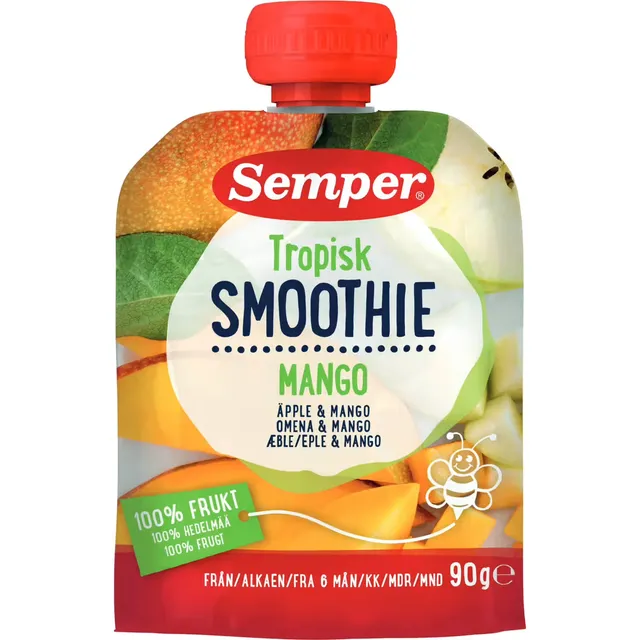 Питьевое пюре из тропических фруктов SMOOTHIE (с 6 месяцев), 90 г