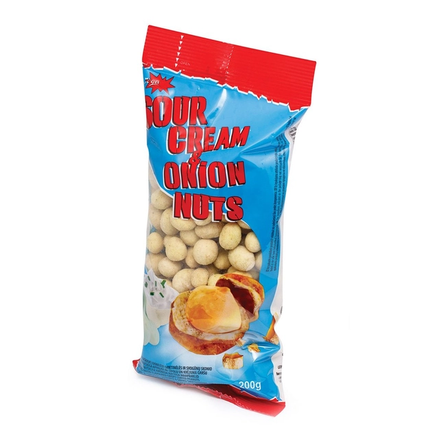 Žemės riešutai traškioje luobelėje grietinėlės ir svogūnų skonio JĖGA, 200 g