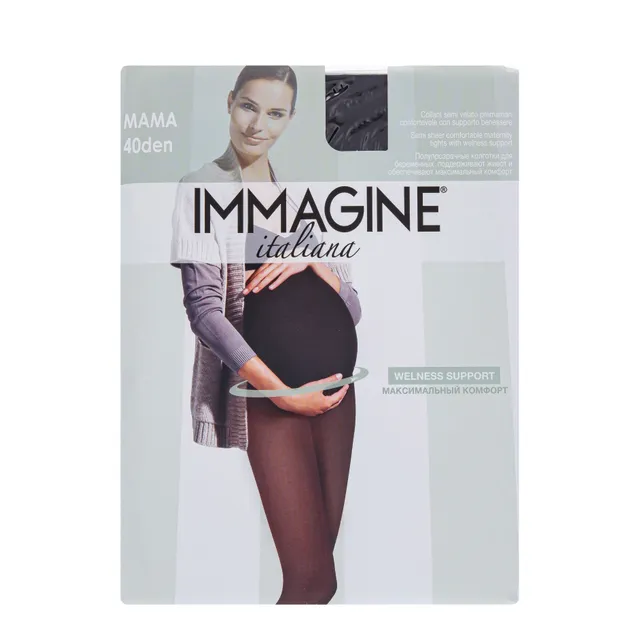 Moteriškos pėdkelnės IMMAGINE MAMA 40 DEN, S/M, spalva NERO