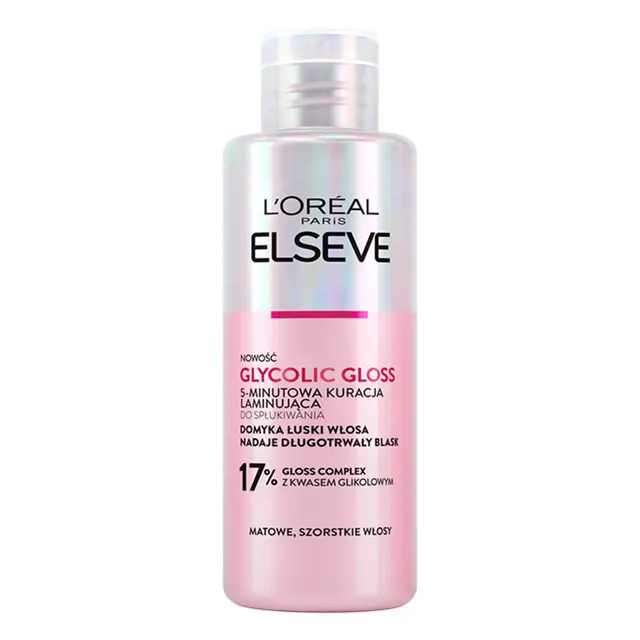 Nenuplaunamas serumas žvilgantiems plaukams ELSEVE GLYCOLIC GLOSS, 150 ml