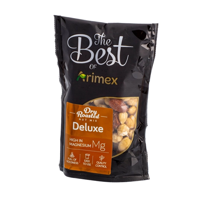 Kepintų riešutų mišinys Deluxe THE BEST OF ARIMEX, 140 g
