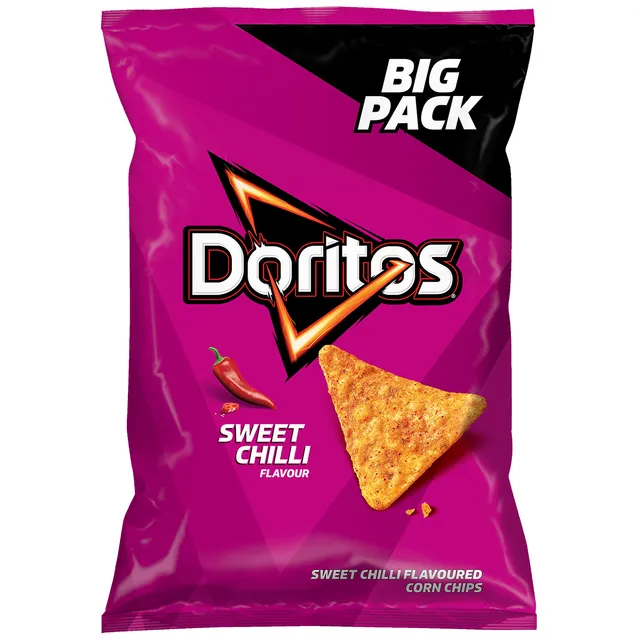 Кукурузные чипсы со вкусом сладкого чили DORITOS, 180 г