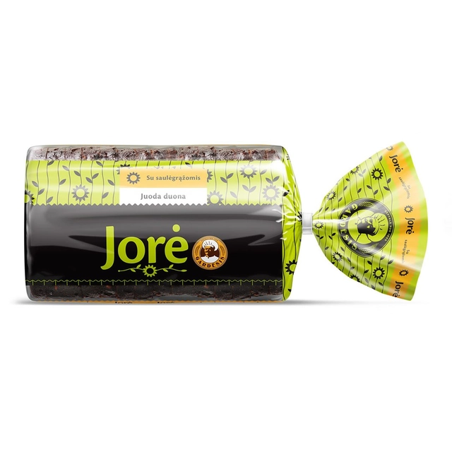 Juoda raikyta duona su saulėgrąžomis JORĖ, 580 g