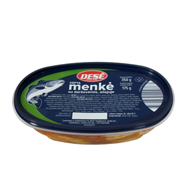 Menkės su daržovėmis aliejuje DESĖ, 350 g
