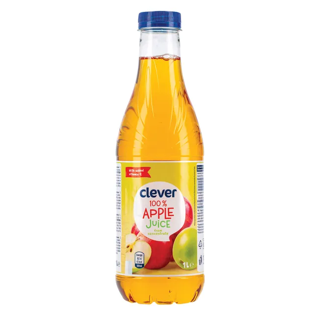 Obuolių sultys 100% iš koncetrato su vit.C CLEVER, 1 l