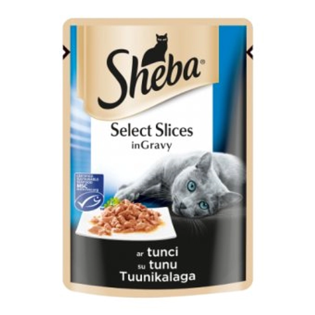 Корм для кошек с рыбой SHEBA, 85 г