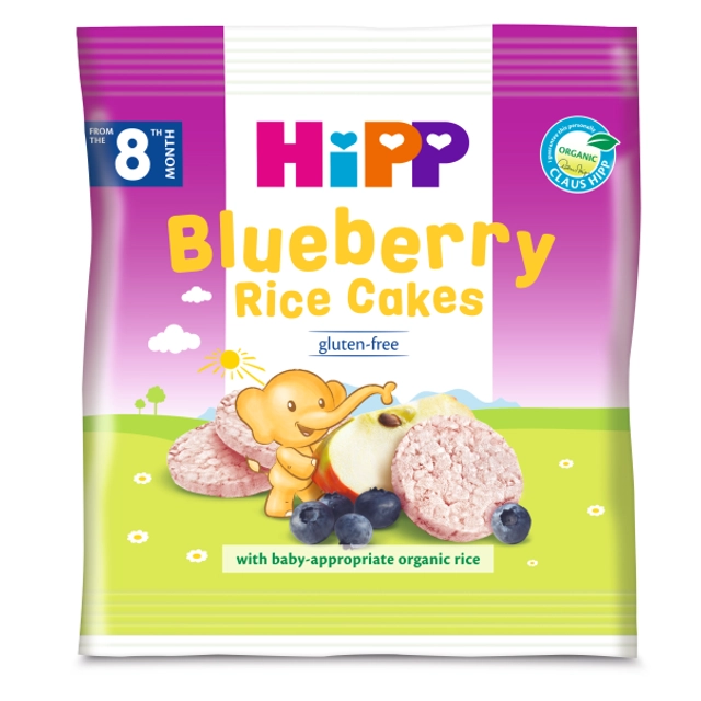 Органические рисово-черничные лепешки HIPP, 30 г