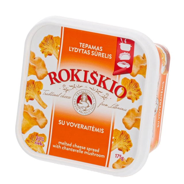 Lydytas sūrelis su voveraitėmis ROKIŠKIO, 22% rieb., 175 g