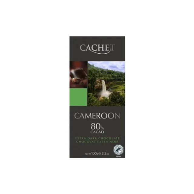Juodas šokoladas CACHET CAMEROON (80%), 100 g