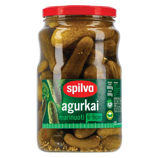 Marinuoti agurkai SPILVA, 1,6 kg