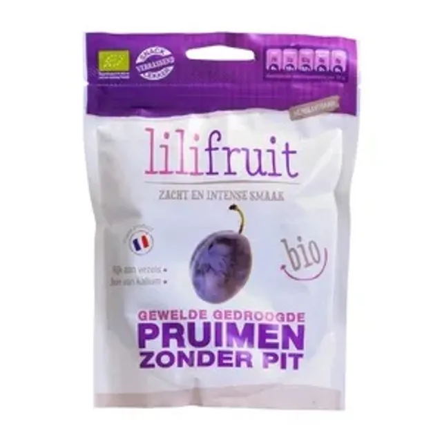 Ekologiškos minkštos rehidruotos Aženo džiovintos slyvos LILIFRUIT, 150 g
