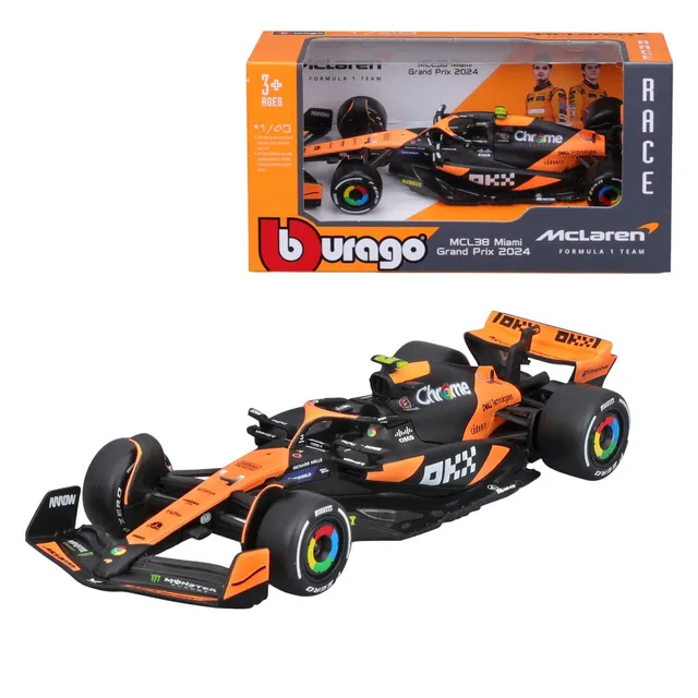 BBURAGO 1:43 lenktyninis automodelis McLaren F1 Team MCL38, asort., 18-38214