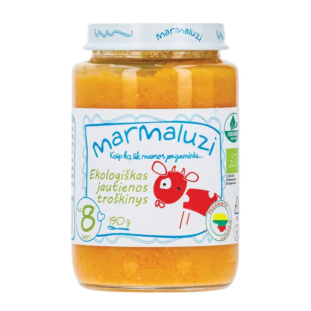 Organic beef stew MARMALUZI (from 8 months), 190 g