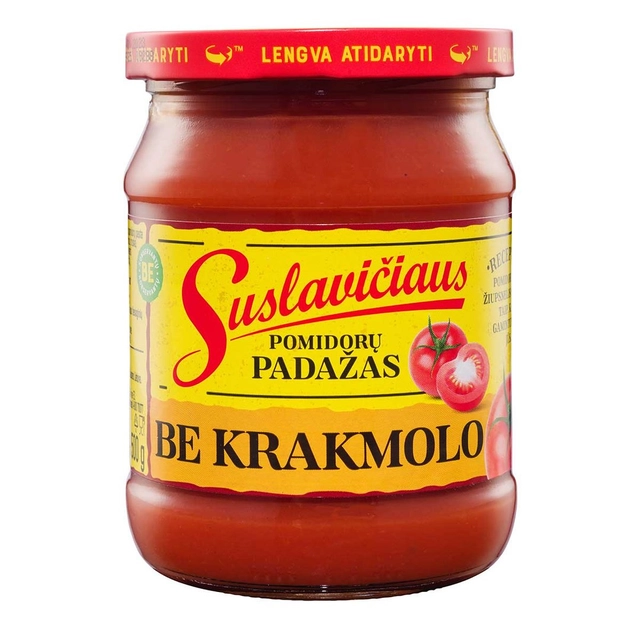Pomidorų padažas be krakmolo SUSLAVIČIAUS, 500 g