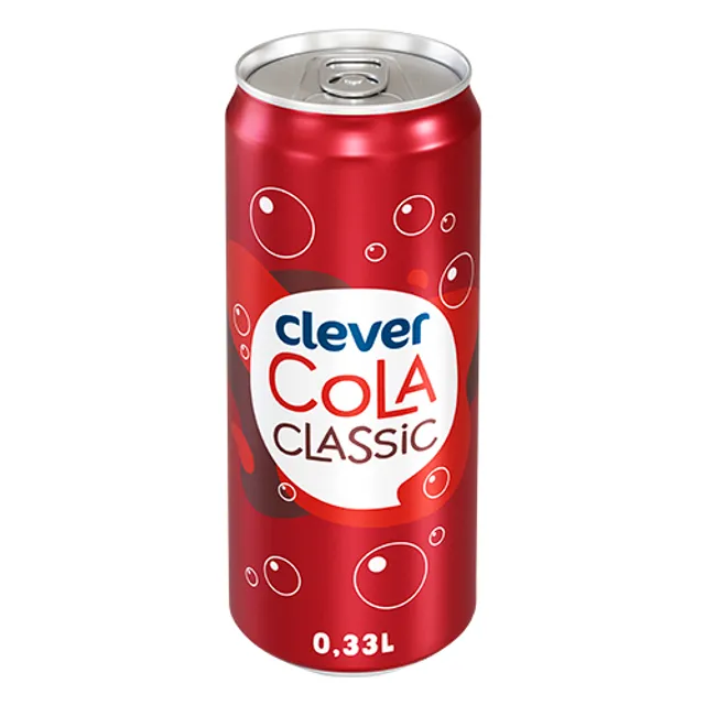 Cola skonio gazuotas gėrimas CLEVER, 330 ml