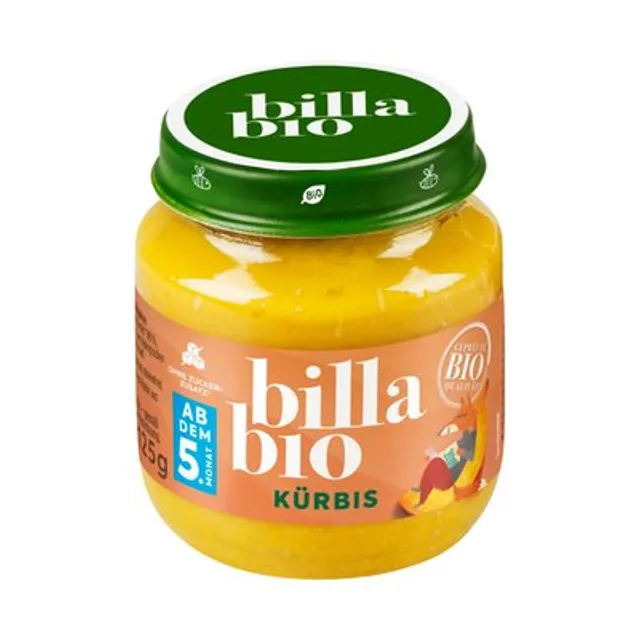 Moliūgų tyrelė kūdikiams BILLA BIO, 125 g